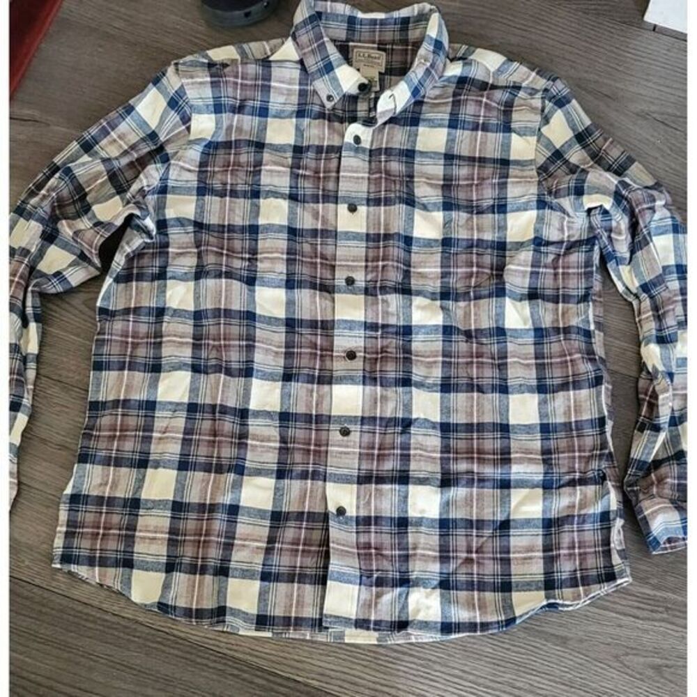 LL Bean Men's Scotch Plaid Flannel Shirt,‎ Traditional Fit - Men's XXL